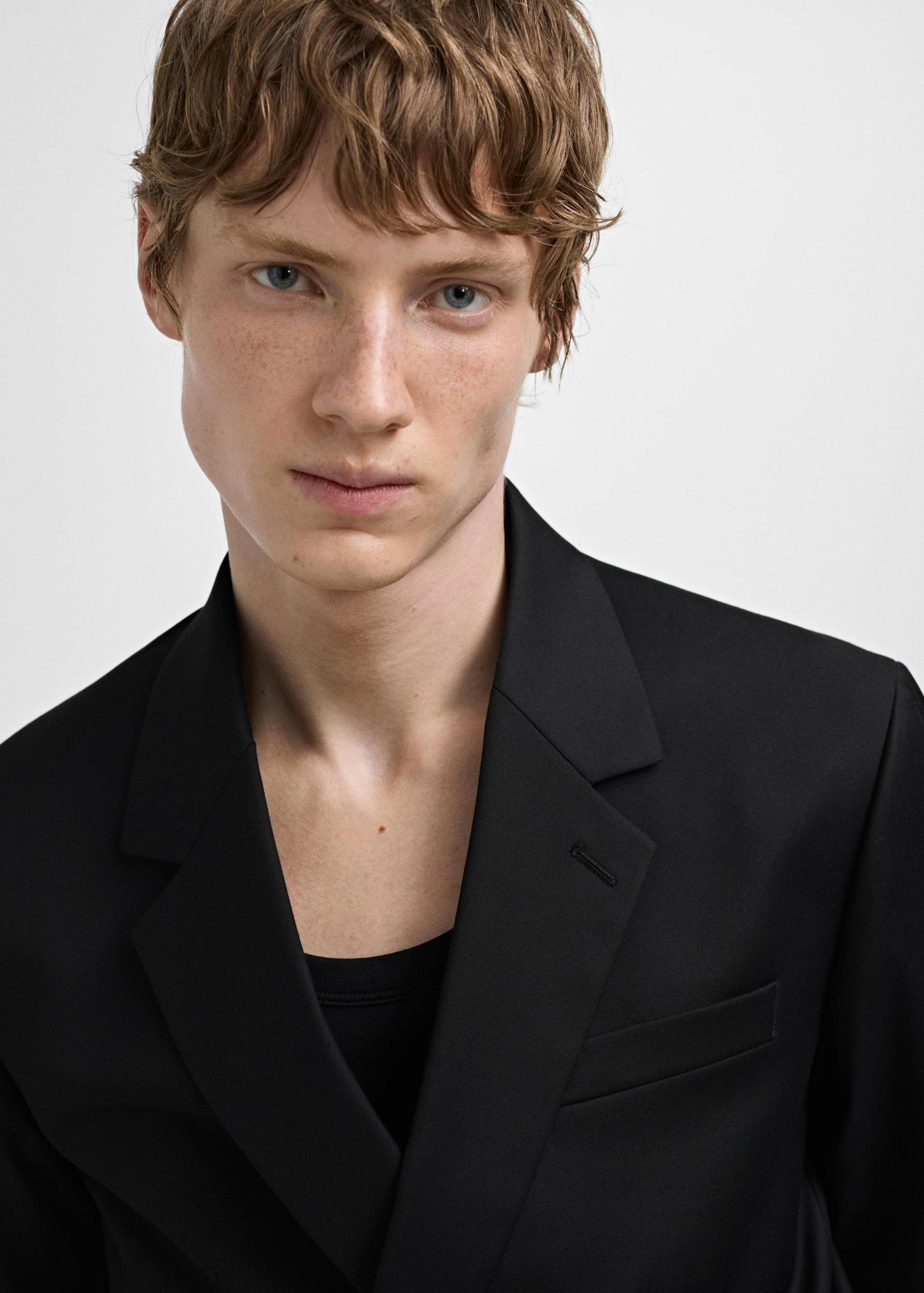 Double-breasted regular-fit suit jacket - Men | MANGO USA Product Image