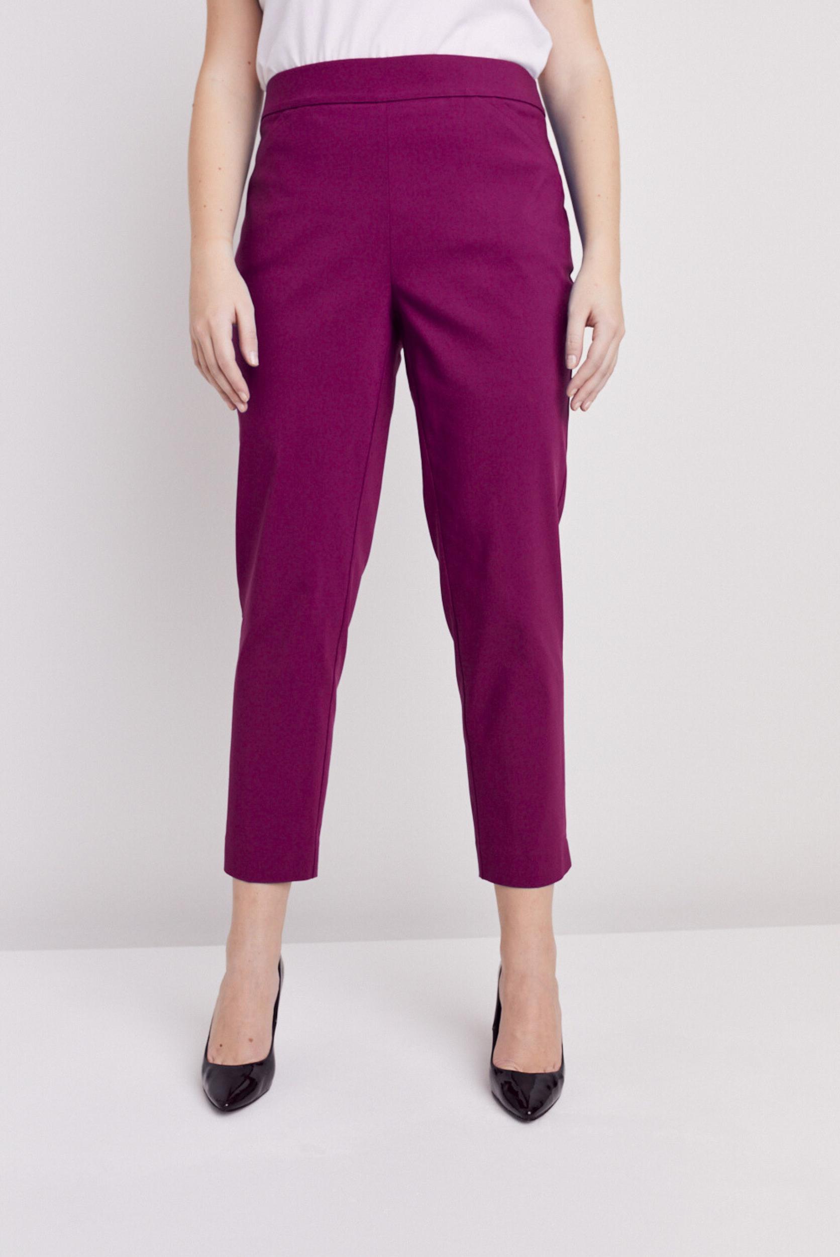 Roz & Ali™ Superstretch Magenta Pull On Ankle Pants Product Image