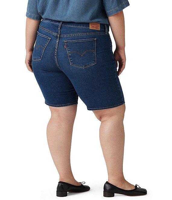 Levi's Plus Size Mid Rise Shaping Bermuda Denim Shorts Product Image