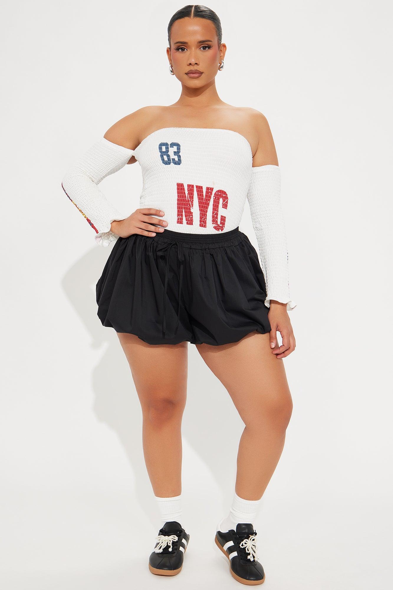 Celine Poplin Bubble Short - Black Product Image