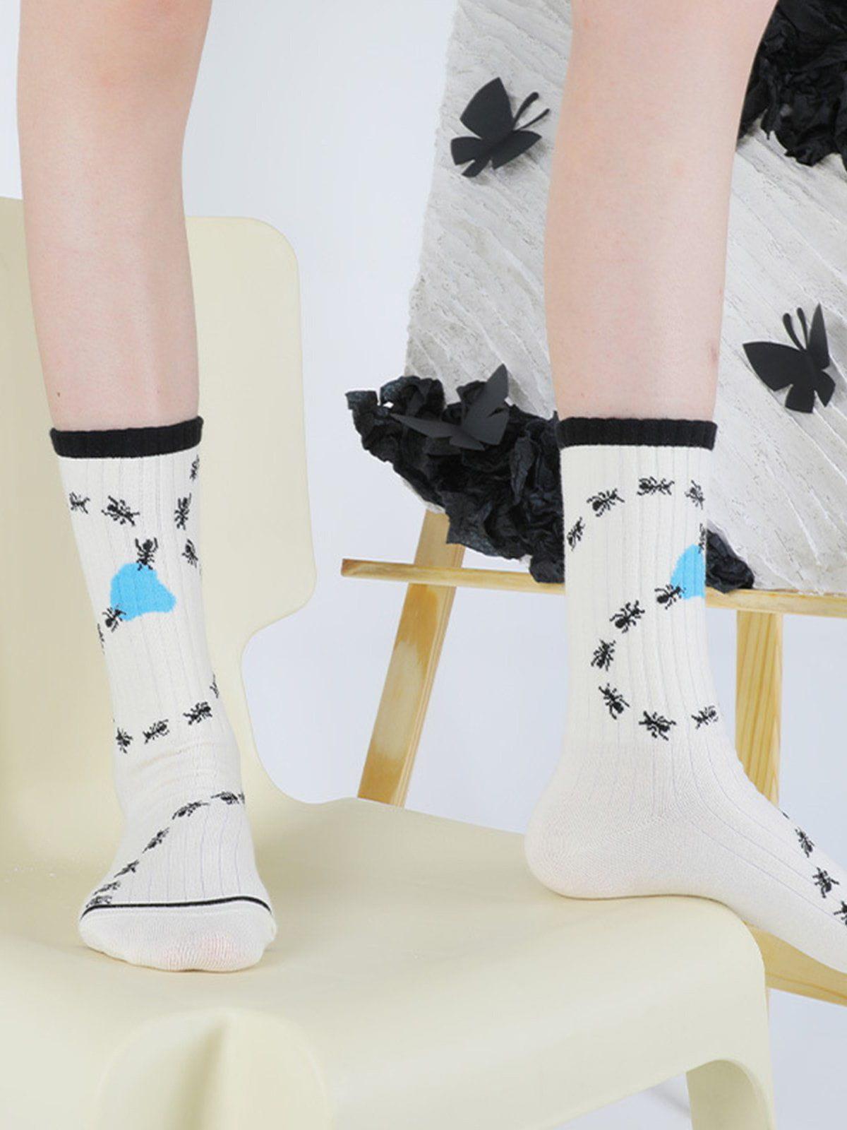 Animal Print Mid-Calf Socks Product Image