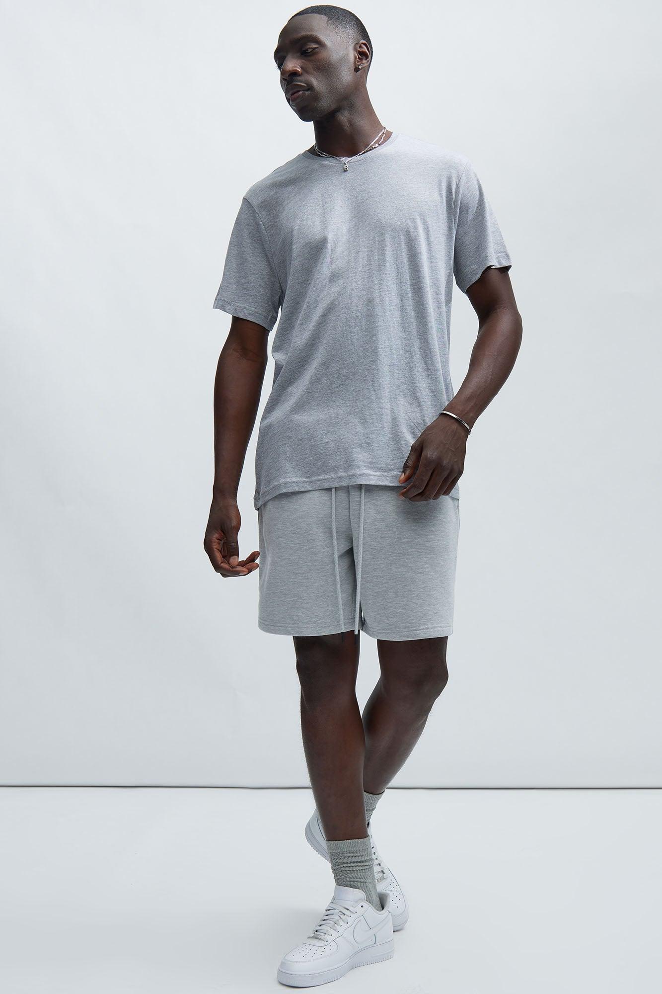Essential Short Sleeve Crew Tee - HeatherGrey Product Image