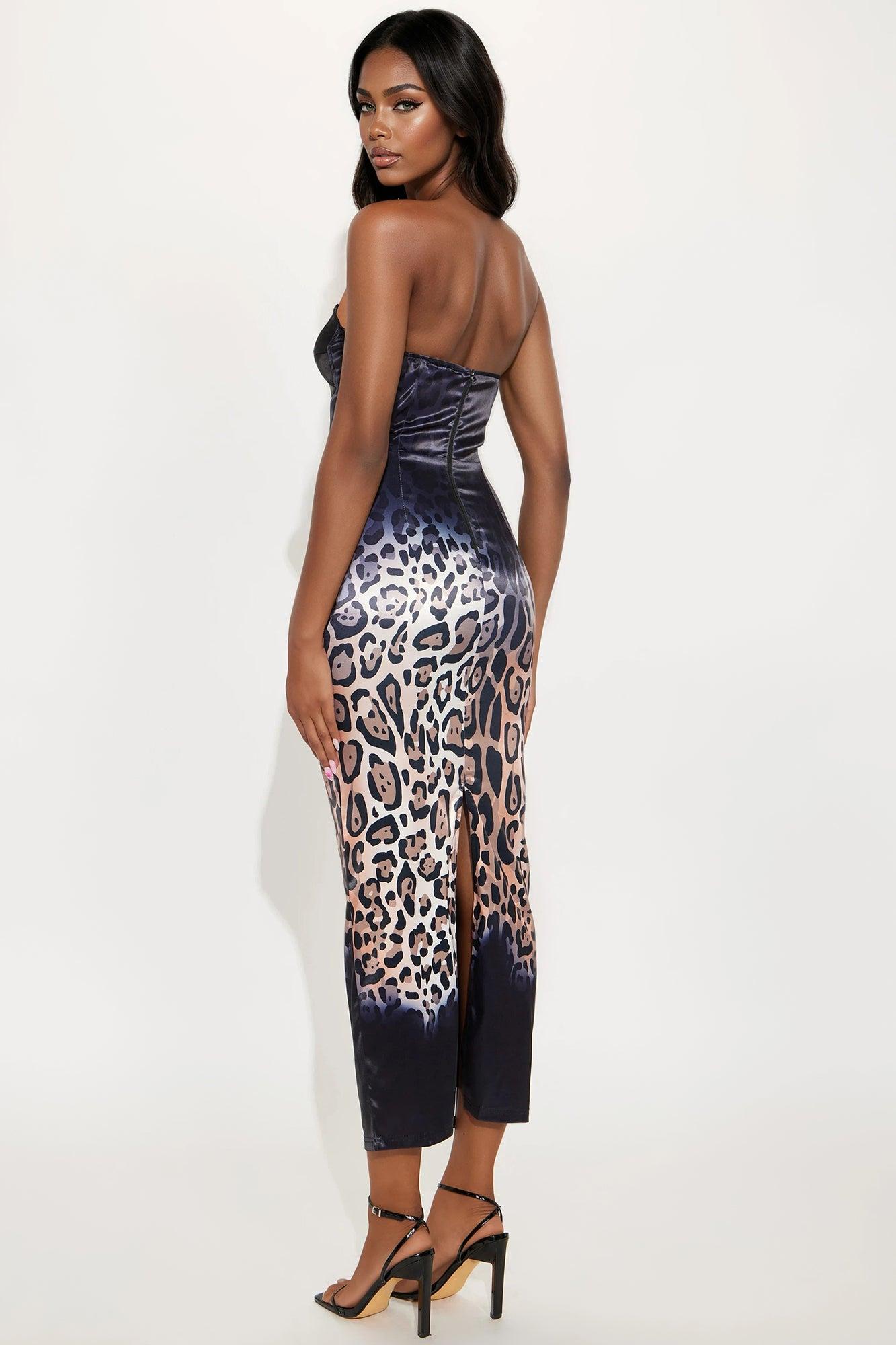 Arya Satin Maxi Dress - Black/combo Female Product Image