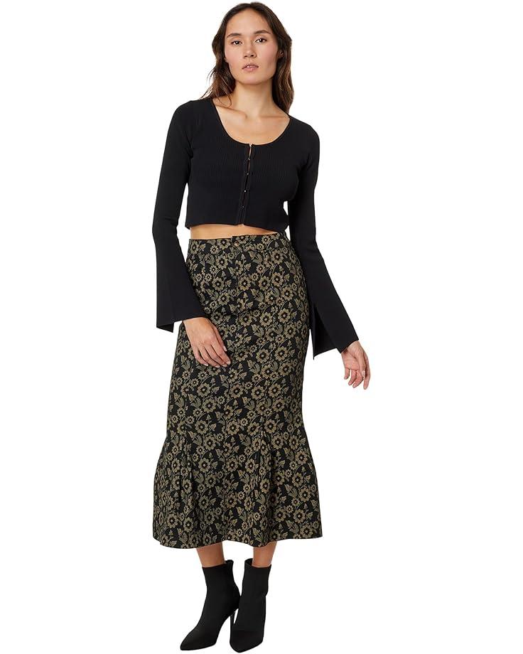 Plus Size Lace-Up Stretch Cotton Puff-Sleeve Top Product Image