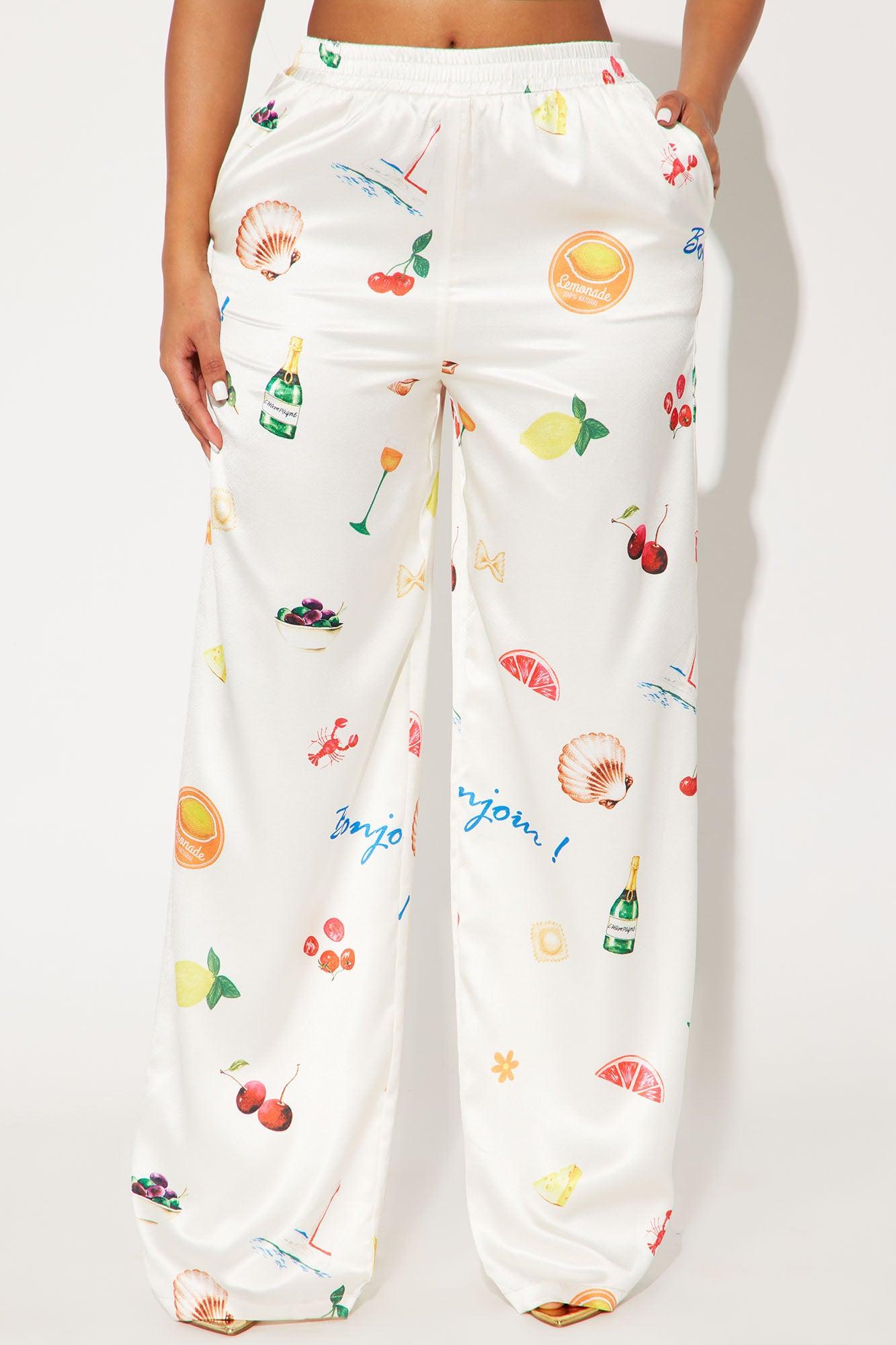 Coastal Getaway Wide Leg Trouser Pants - Cream Product Image