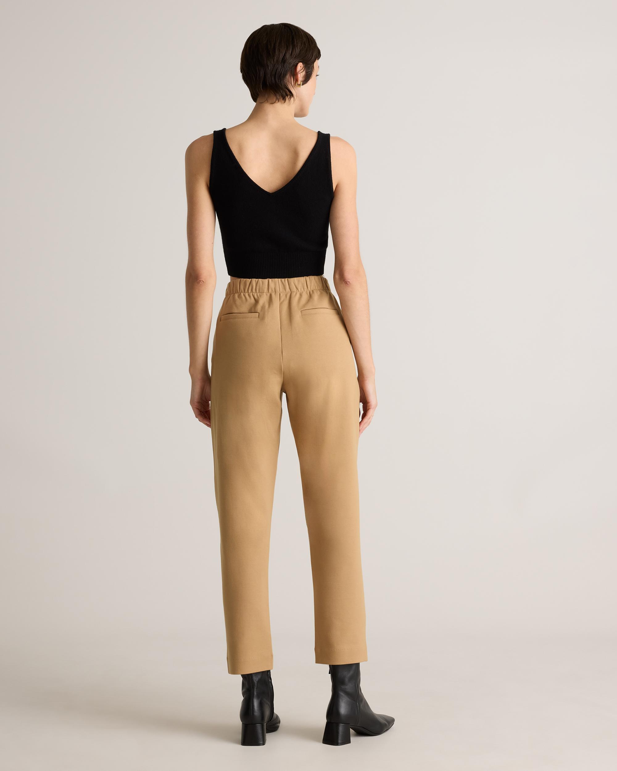 Quince | Women's Double Knit Straight Pants Organic Cotton Product Image