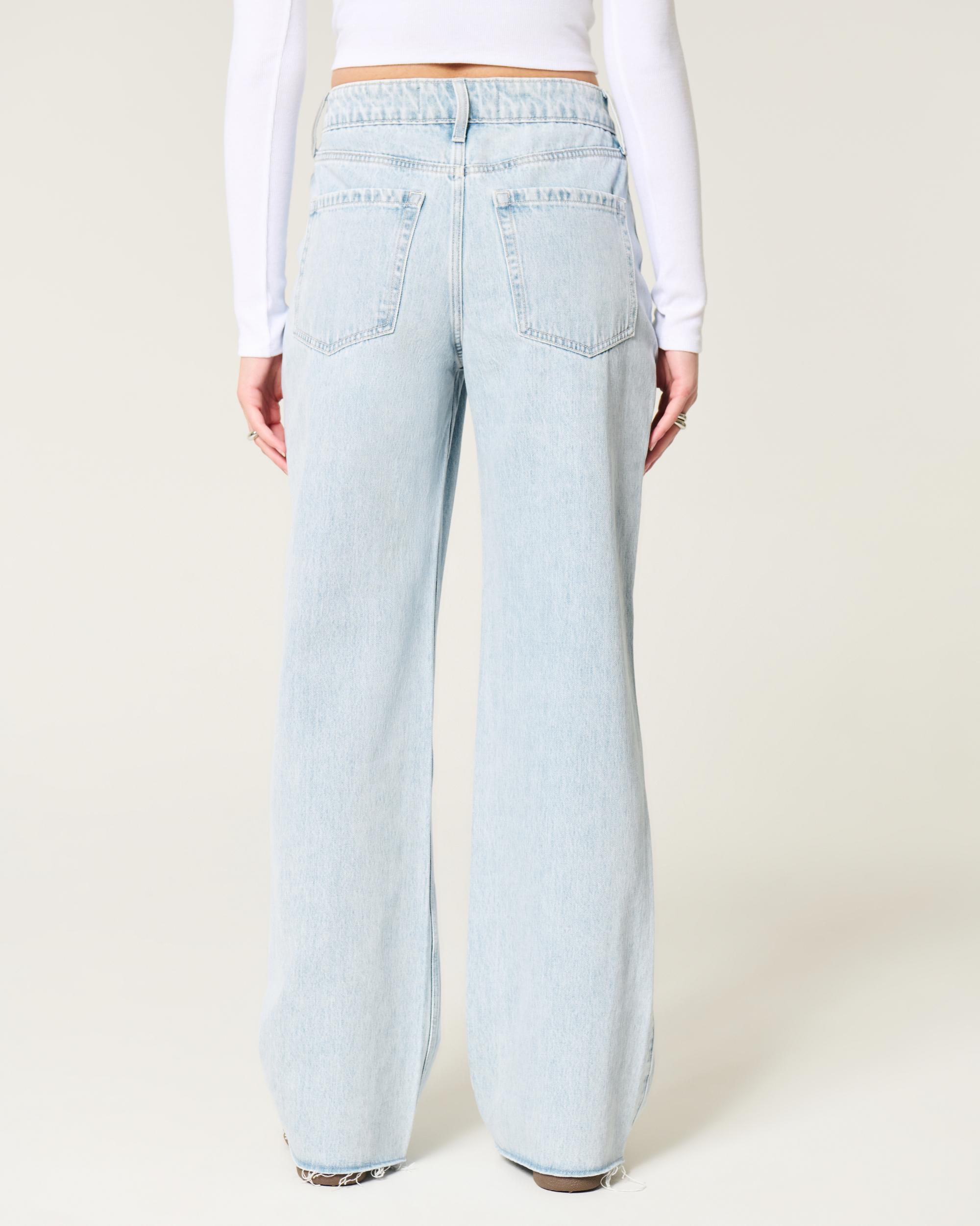 High-Rise Light Wash Baggy Jeans Product Image