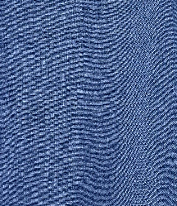 Eileen Fisher Petite Washed Organic Linen Ballet Neck Sleeveless Lantern Dress Product Image