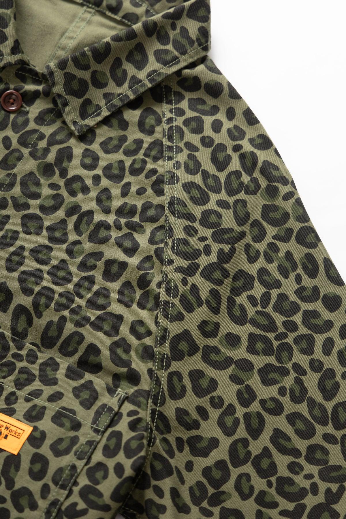 Service Works - Patterned Front Of House Jacket - Green Leopard Product Image