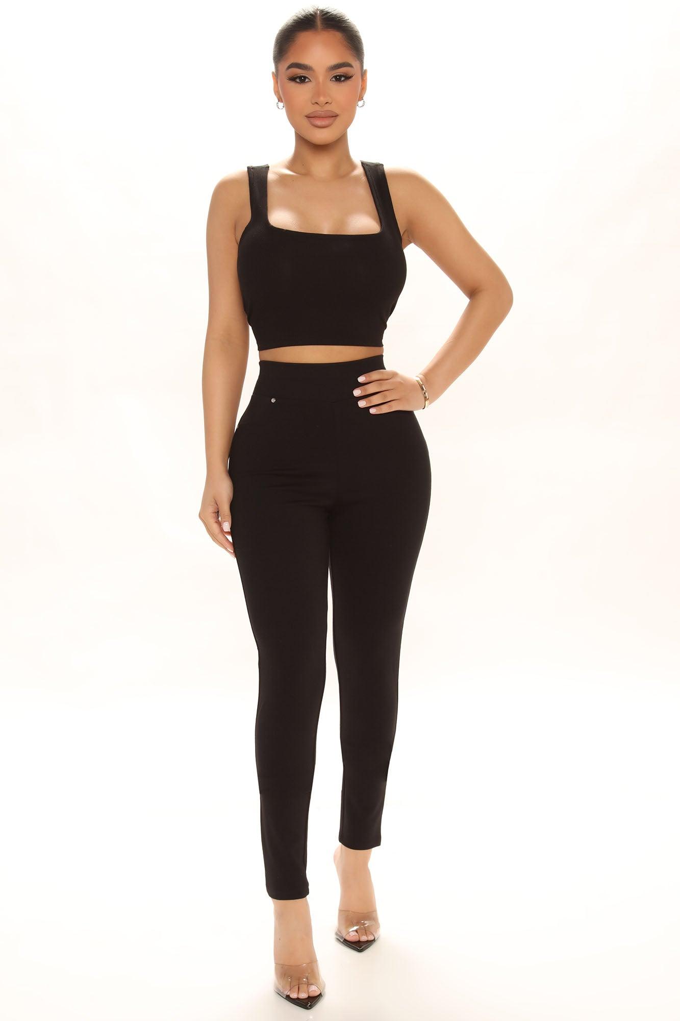 Kimmy Square Neck Tank - Black Product Image