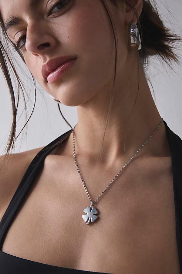 Lucky Clover Pendant Charm Necklace Womens at Urban Outfitters Product Image