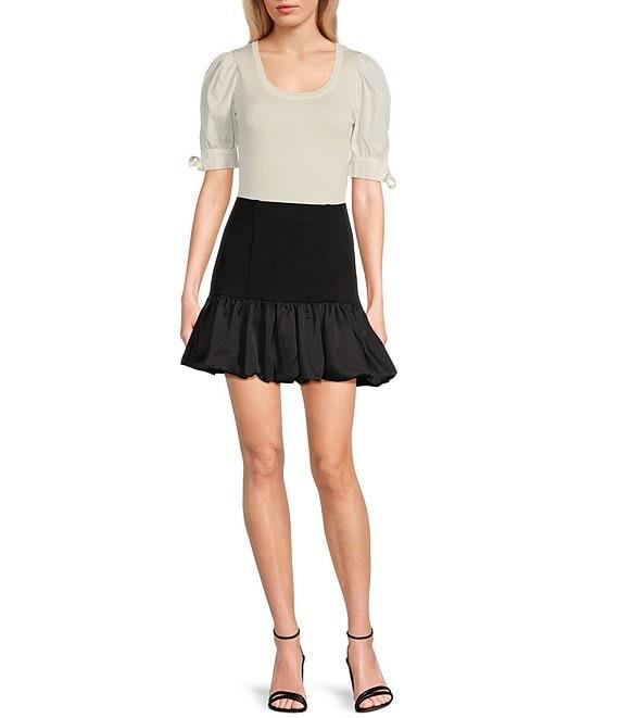 I.N. San Francisco Bubble Hem Mini Skirt Product Image