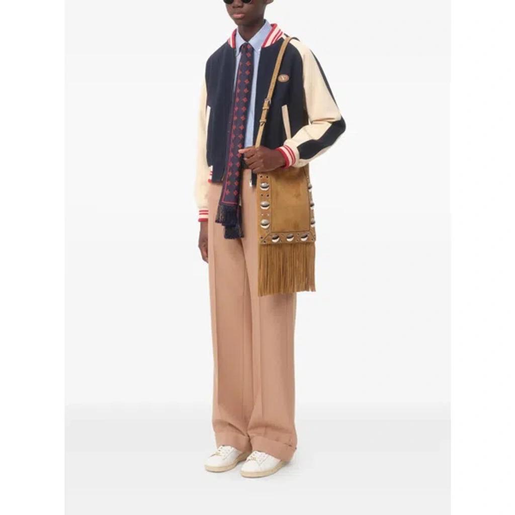 VALENTINO La Chat De La Maison Wool Bomber Jacket In Black Product Image