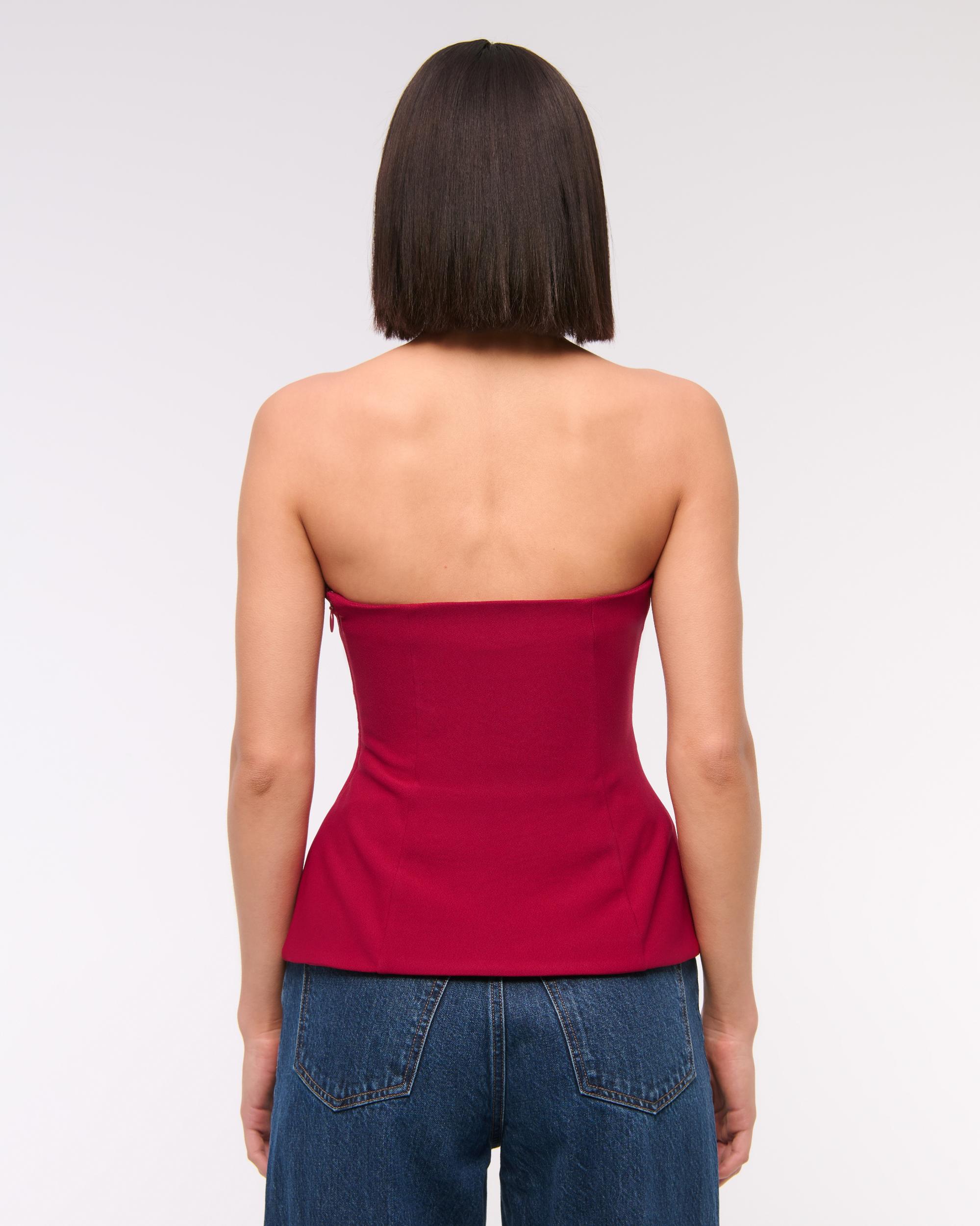 Strapless Side Ruched Top Product Image