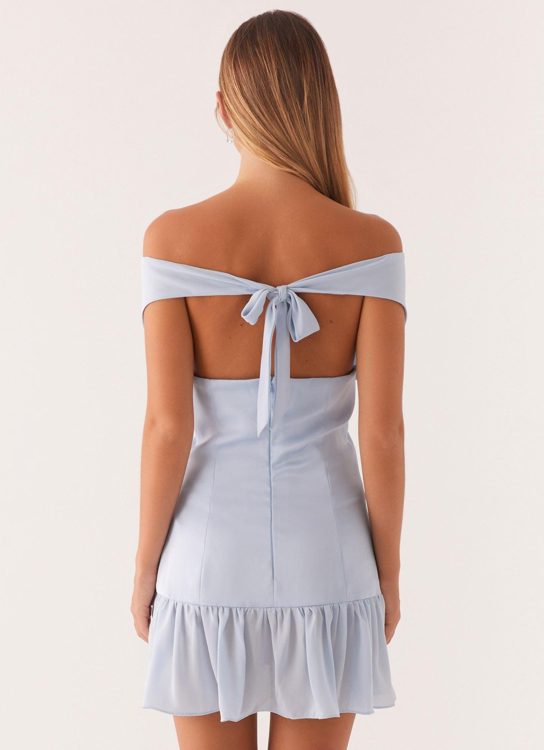 Dear Diary Mini Dress - Pastel Blue Product Image