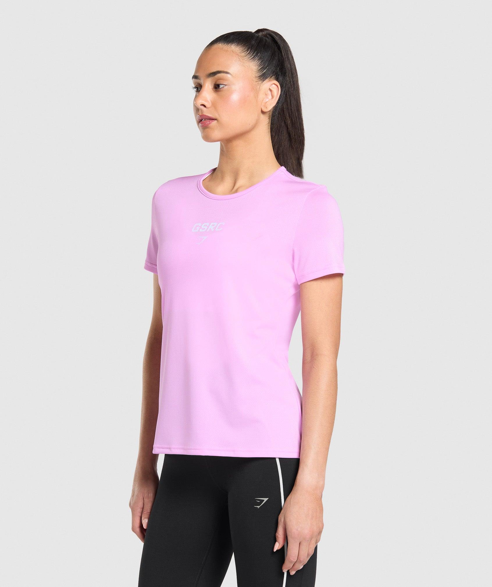 Gymshark Run Club Graphic T-Shirt - Sour Pink Female Product Image