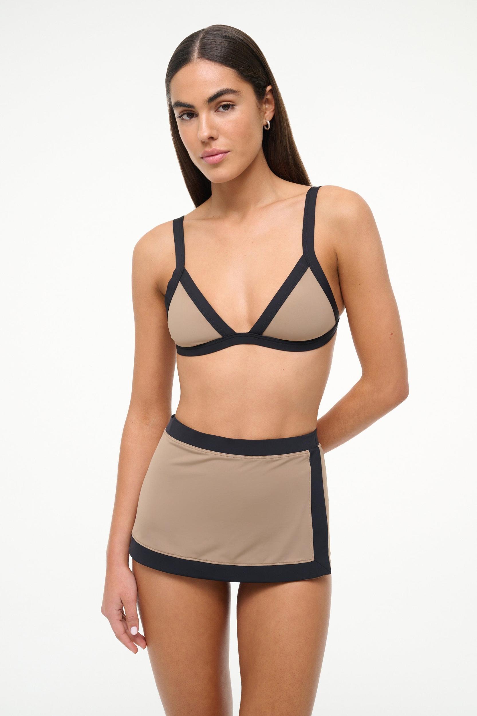 VENTURA BIKINI TOP | TAUPE BLACK Product Image