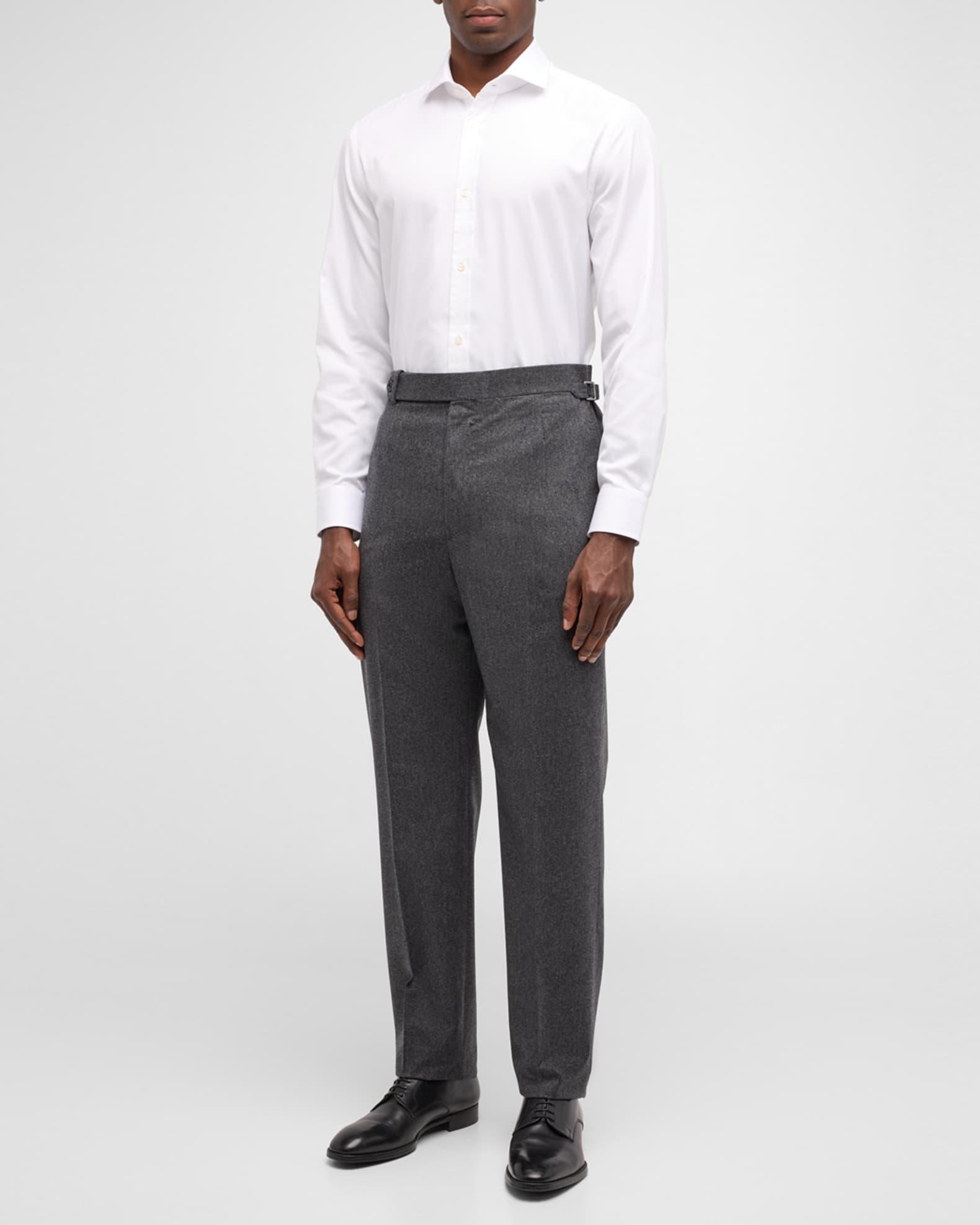 Men's Cotton Twill Spread-Collar Sport Shirt Product Image