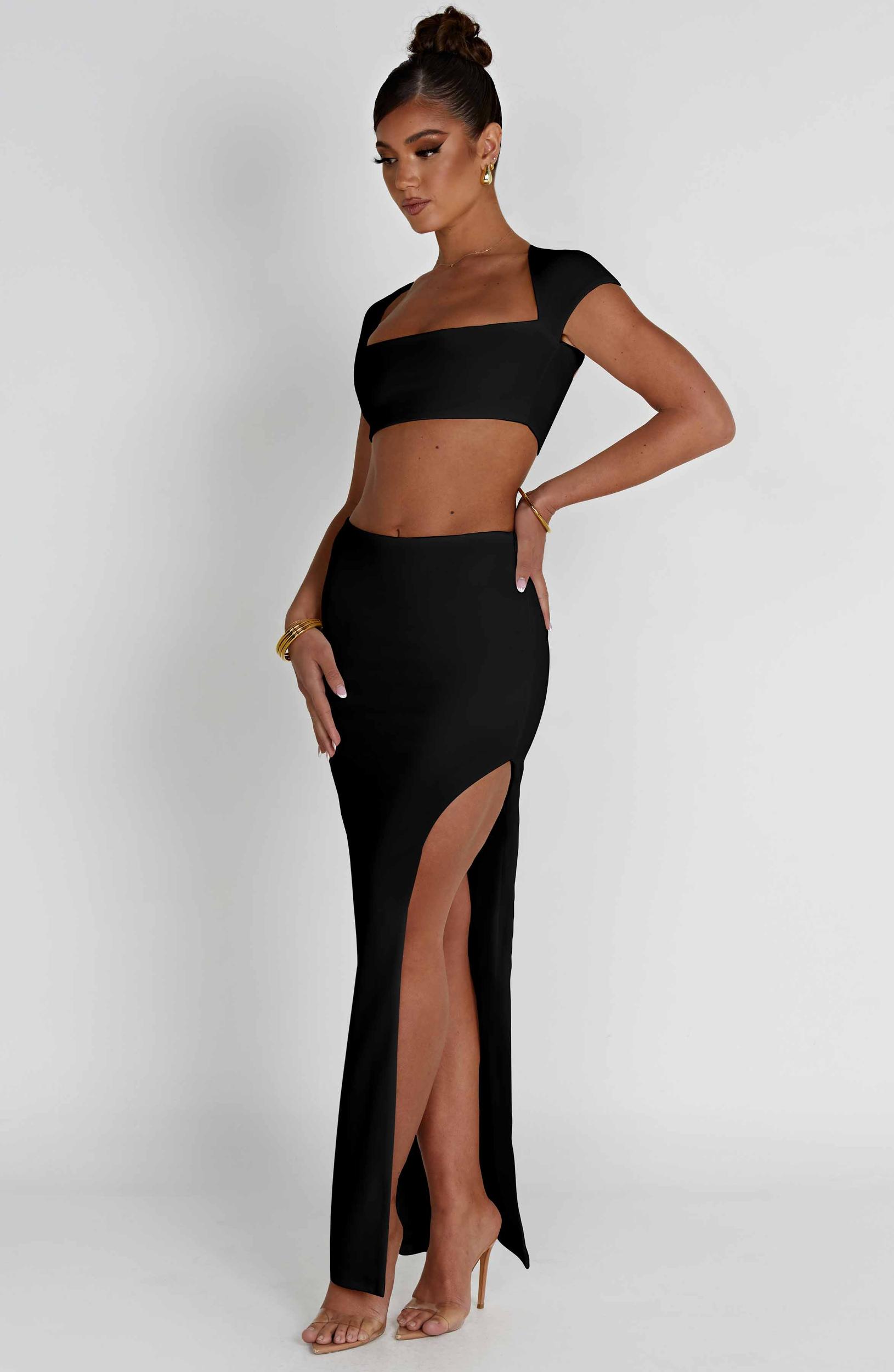 Adorn Maxi Skirt - Black Product Image