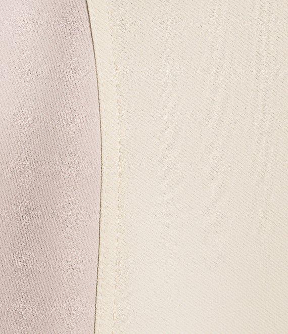 Donna Karan Scuba Crepe Short Sleeve A-Line Belted Midi Dress Product Image