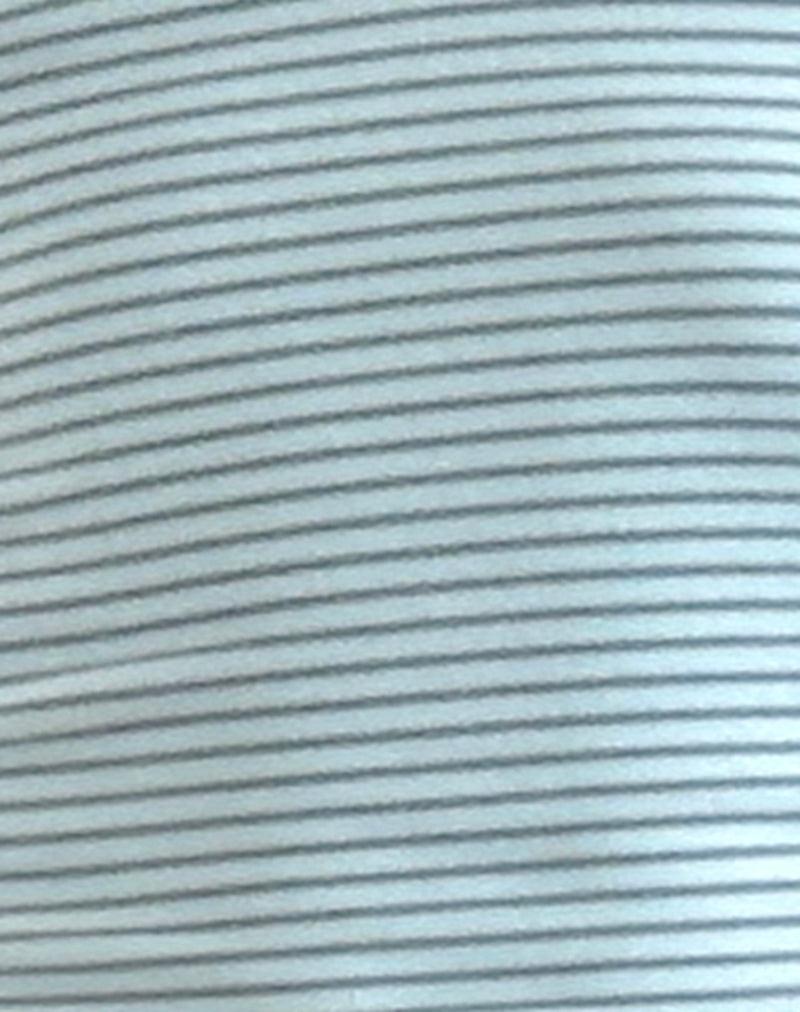 Sera Micro Short in Blue and Grey Jersey Stripe Female Product Image