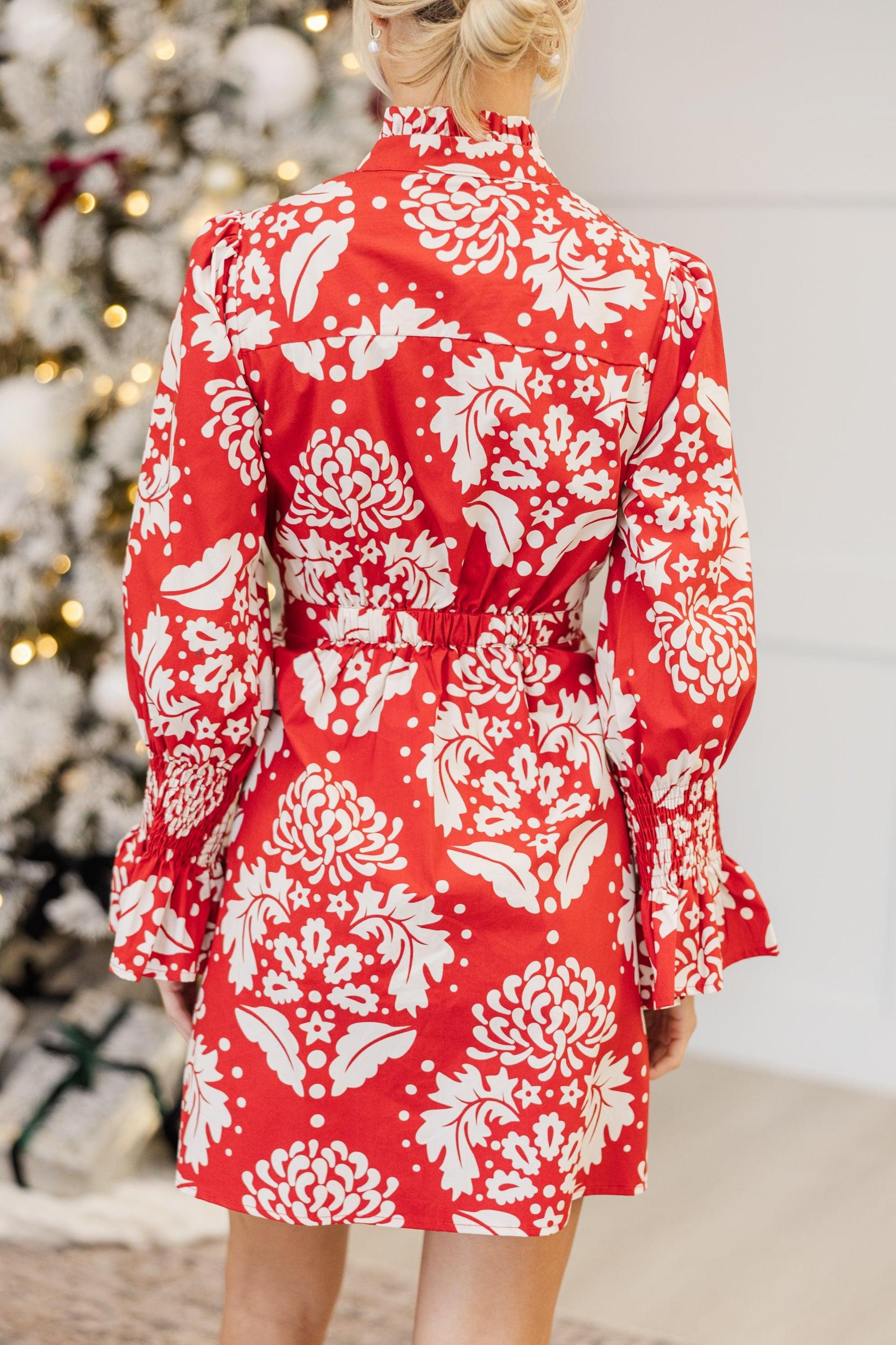 Make Your Own Path Red Medallion Dress Female Product Image