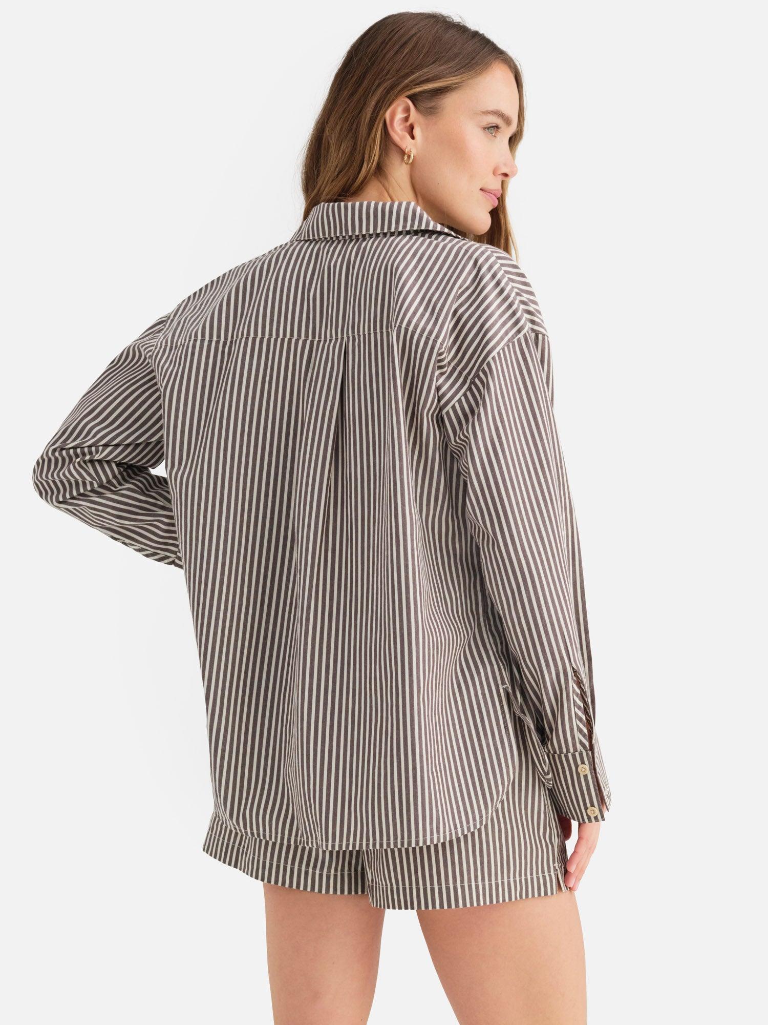 Organic Poplin Long Sleeve Button Down Female Product Image