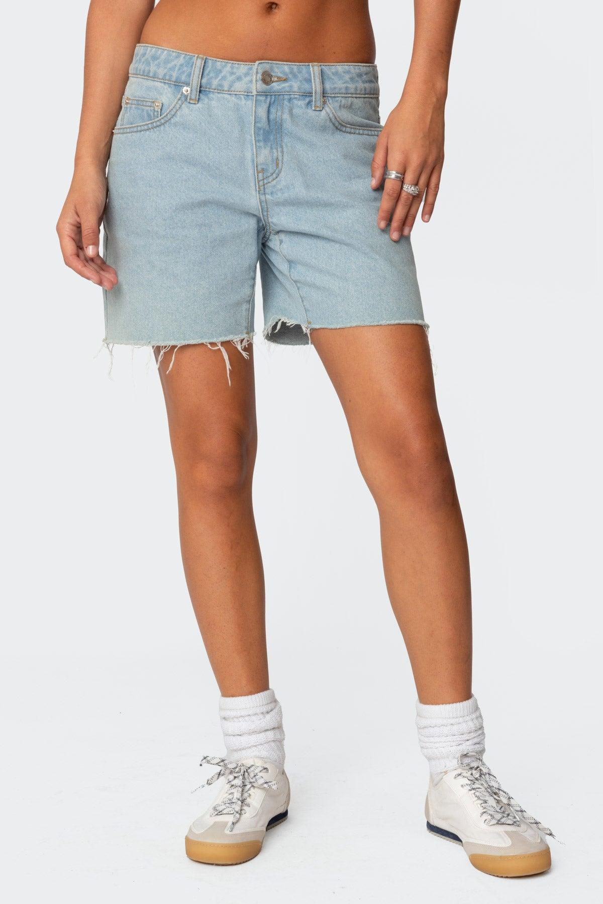 Tomboy Low Rise Denim Shorts Product Image