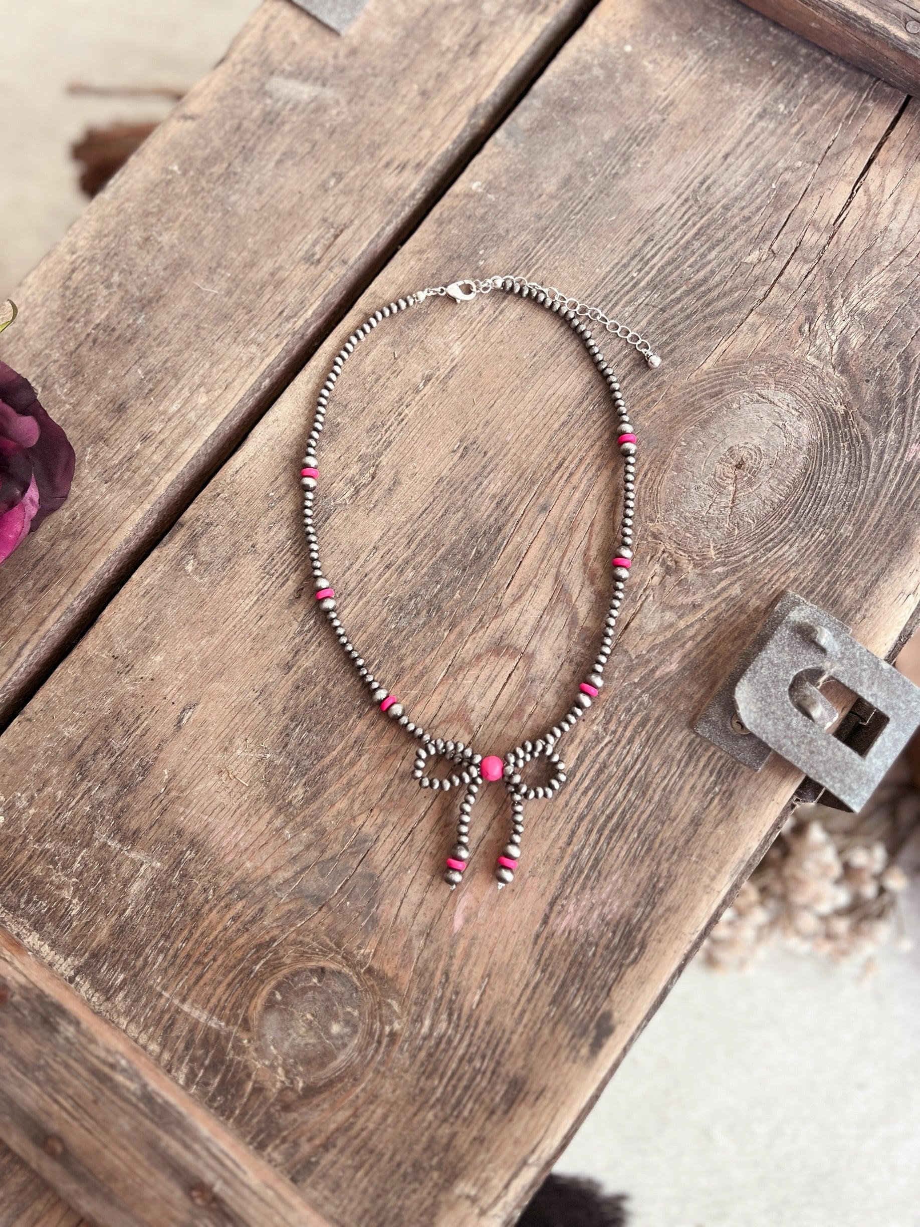 Western Style Navajo Inspired Bow Necklaces - 4 Colors Product Image