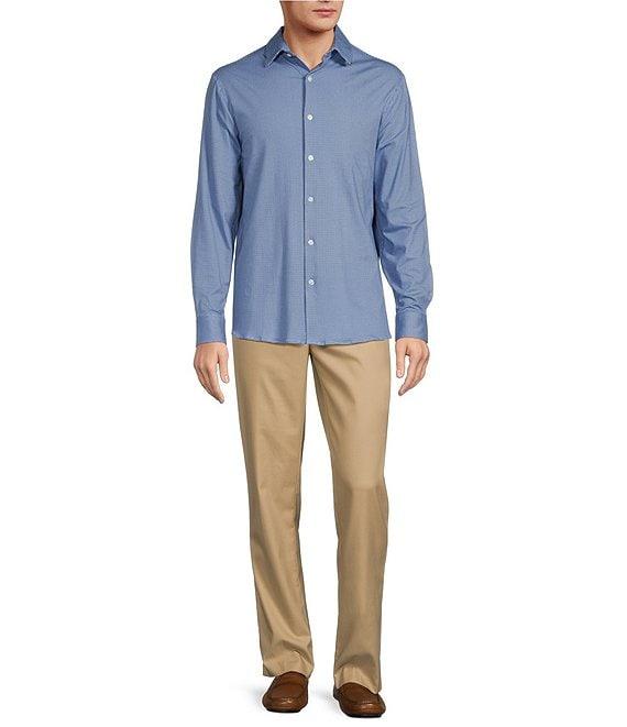 Hart Schaffner Marx State Street Essentials Albini 4FLEX Long Sleeves Mini Tile Spread Collar Coat Front Shirt Product Image