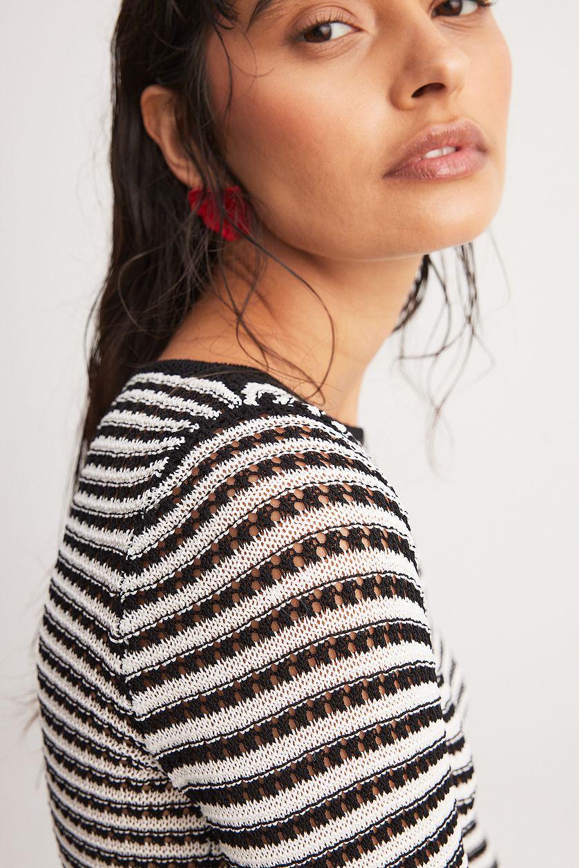 Striped Knitted Mini Dress Product Image