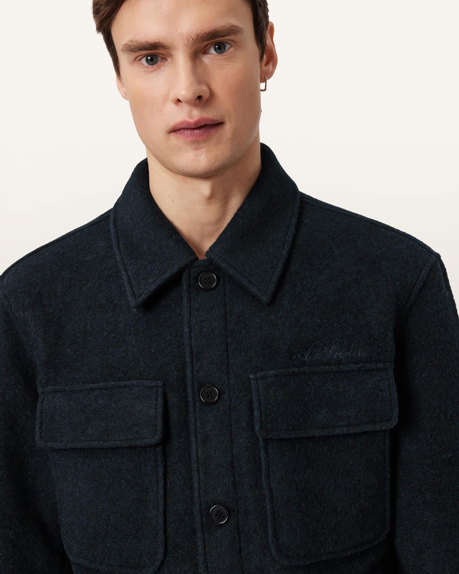 Cayson Wool Blend Jacket AGATE BLUE | ALLSAINTS US Product Image