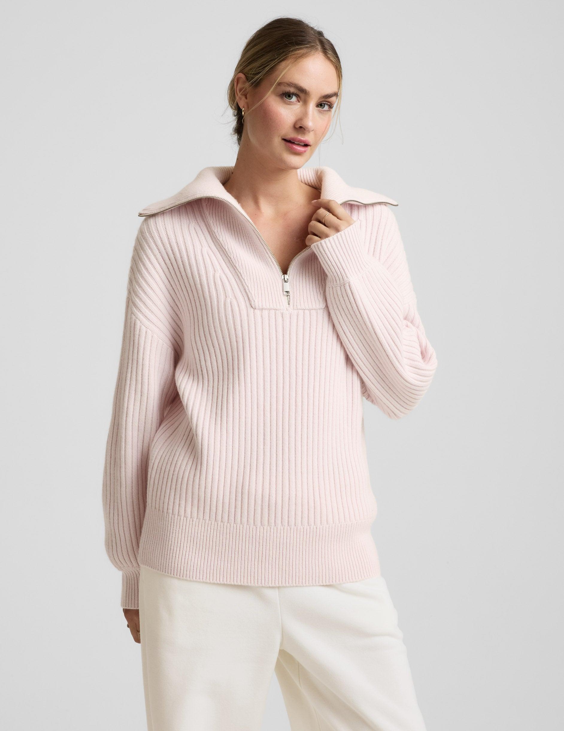 Wool Blend Collared Pullover Product Image