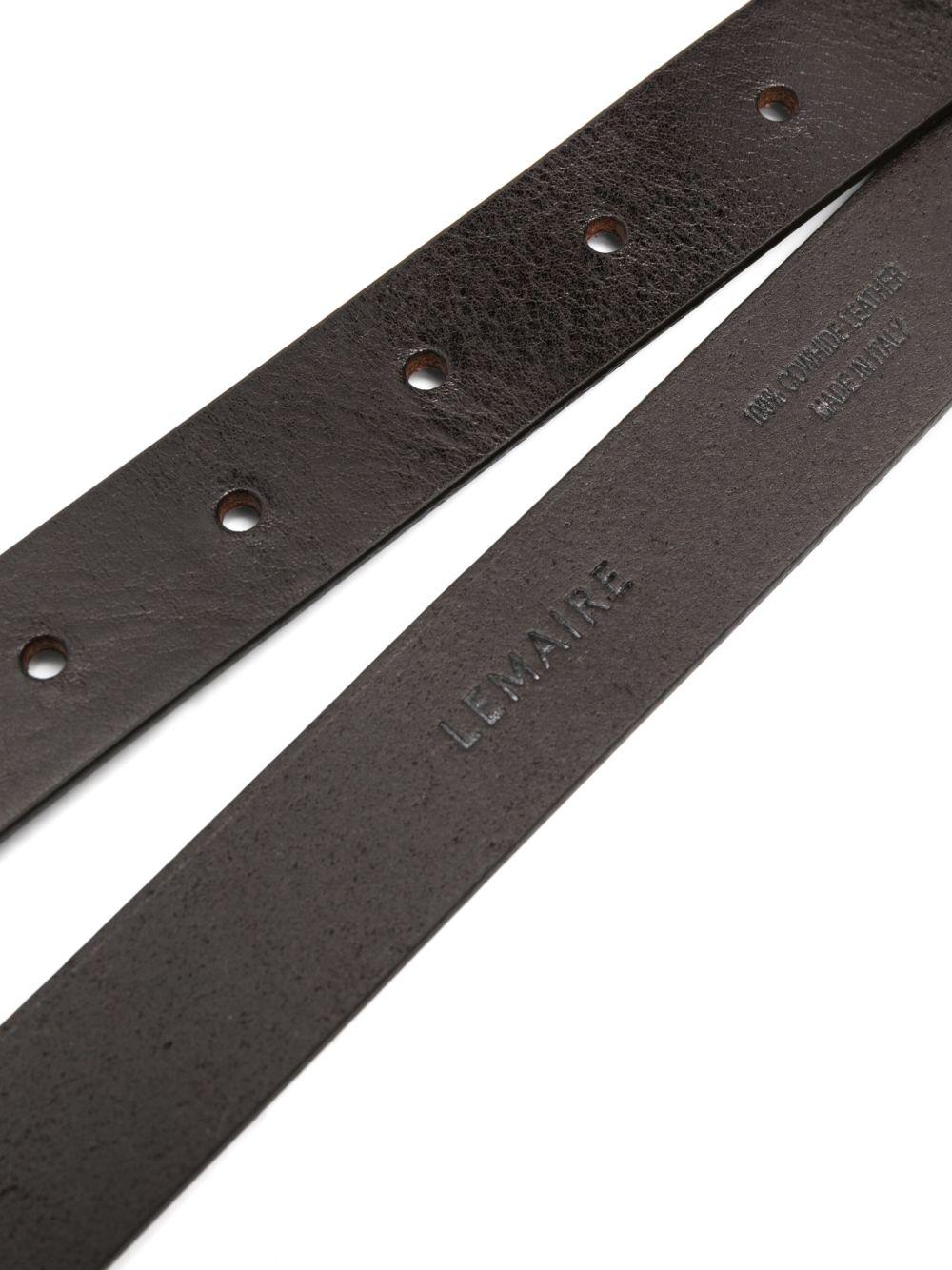 logo-engraved buckle leather belt  Product Image