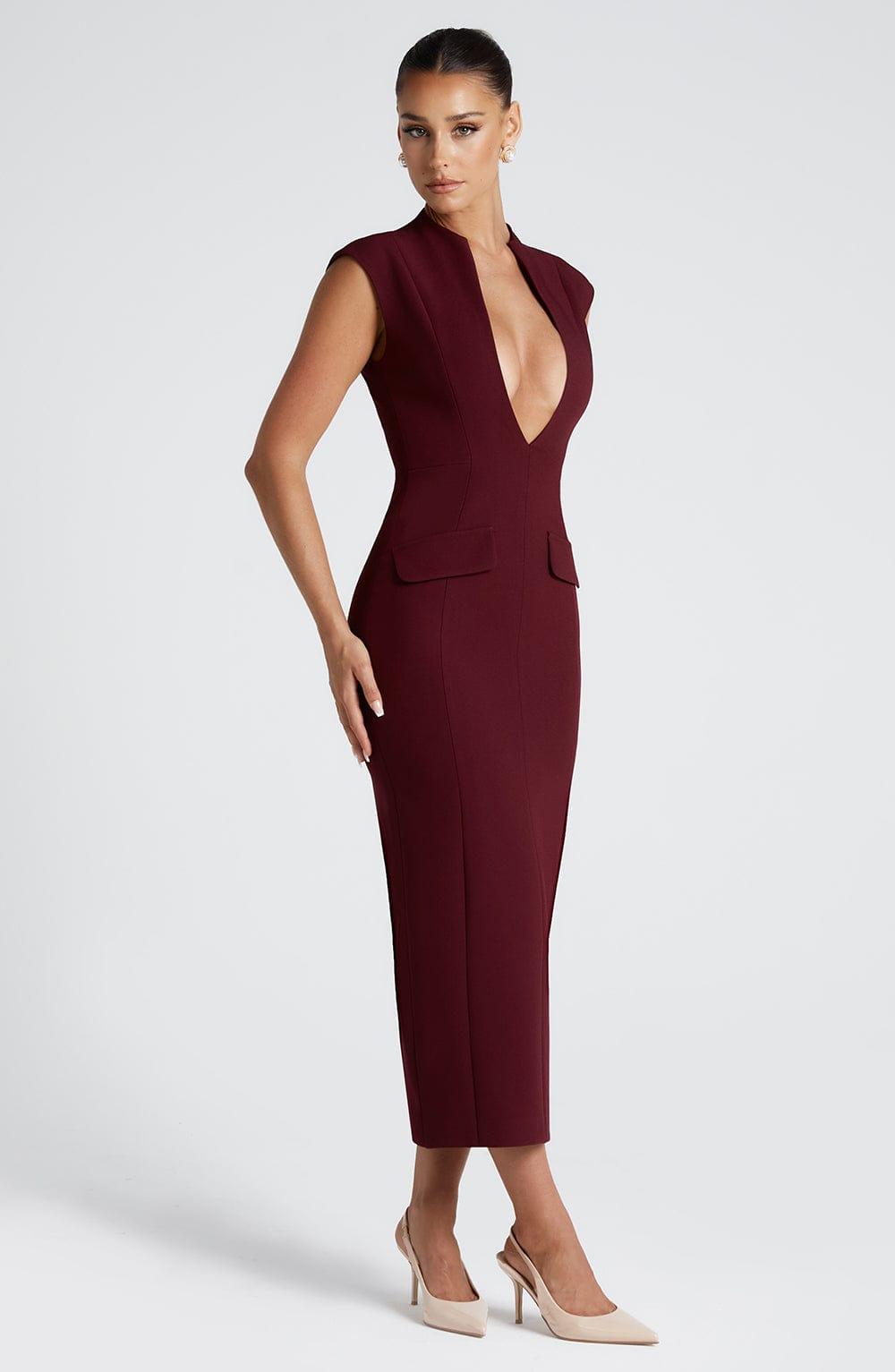 Nellie Midi Dress - Cherry Lacquer Product Image