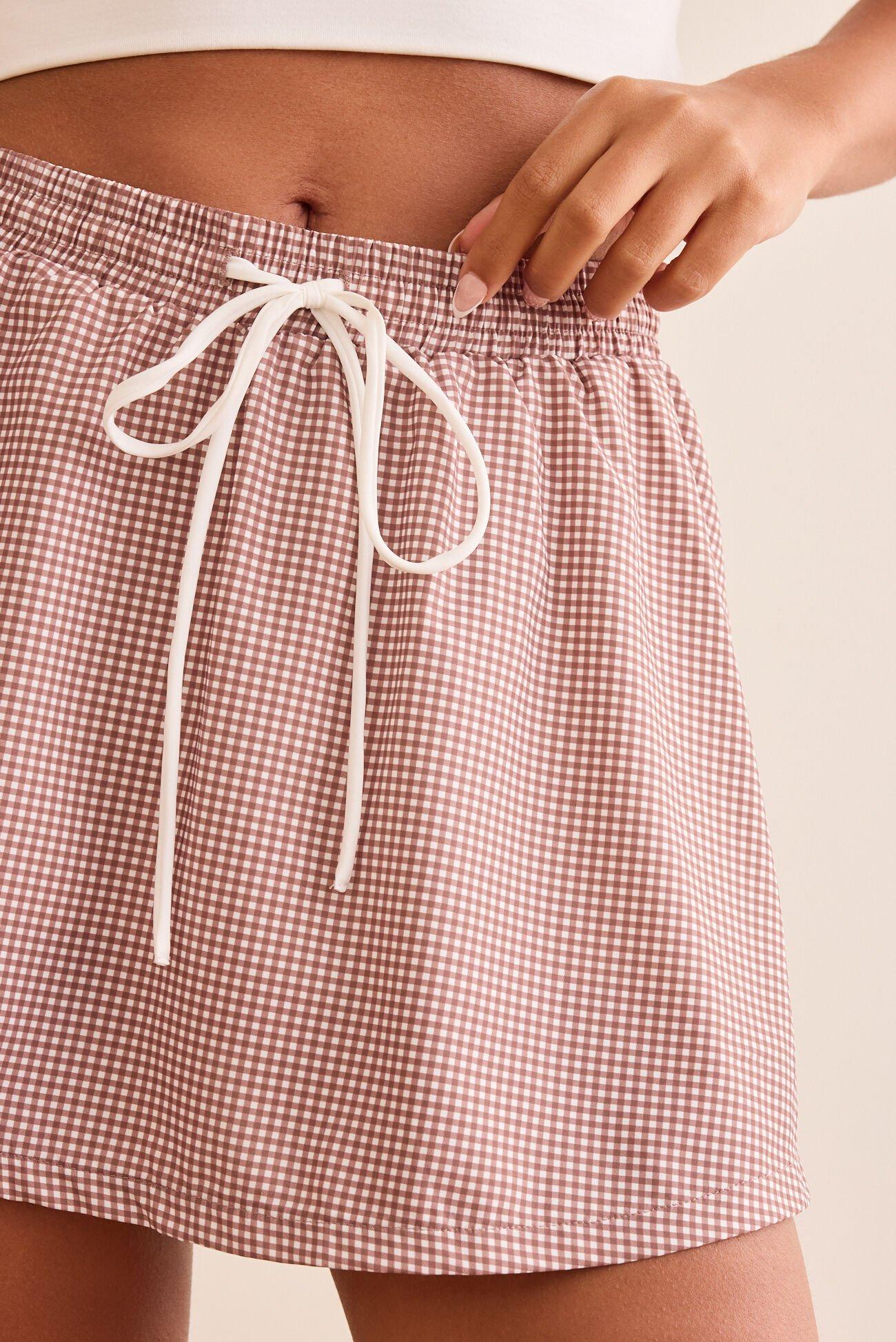 Sunny Retreat Gingham Skort Product Image