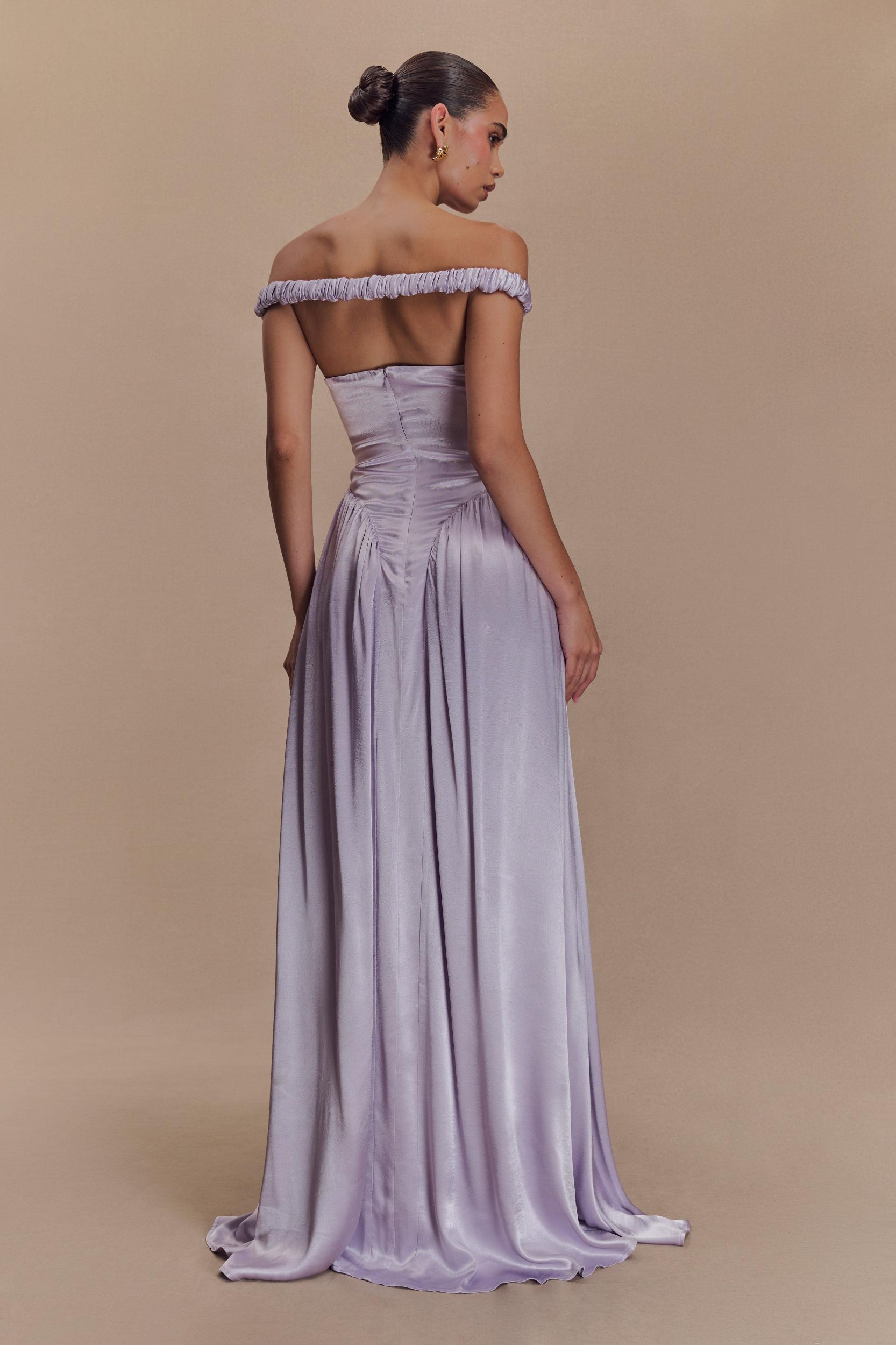 Coco Dropped Waist Maxi Dress - Lilac Product Image