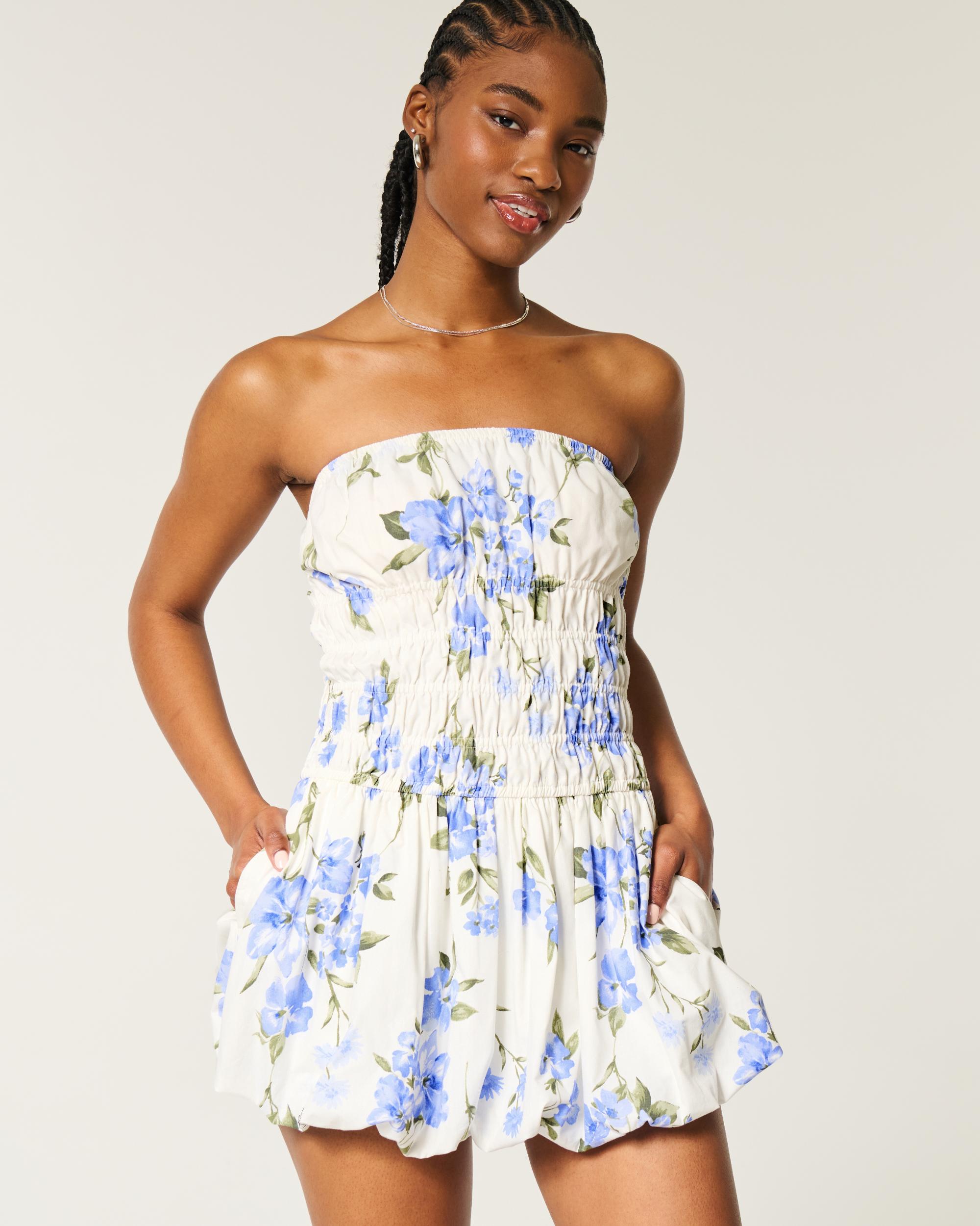 Strapless Bubble Mini Dress Product Image