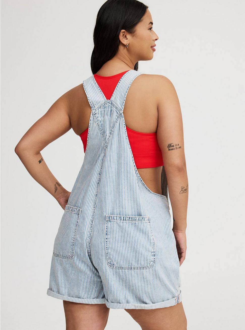 Vintage Stretch Denim Shortall Product Image