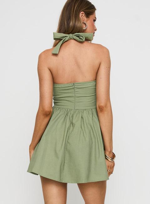 Lyle Mini Dress Sage Product Image