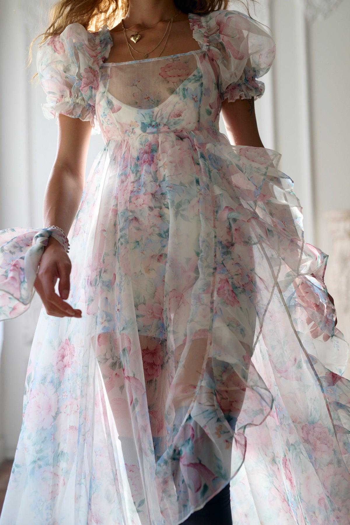 The Cotswolds Sheer Delight Ruffle Gown Product Image