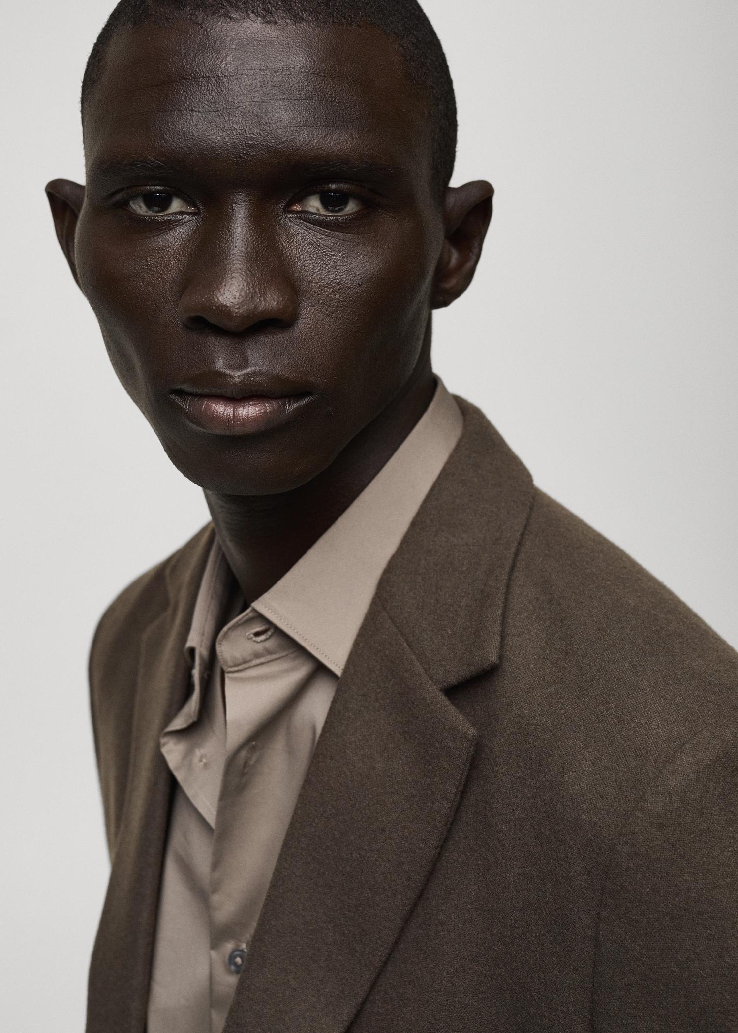 Slim fit wool blend blazer - Men | MANGO USA Product Image