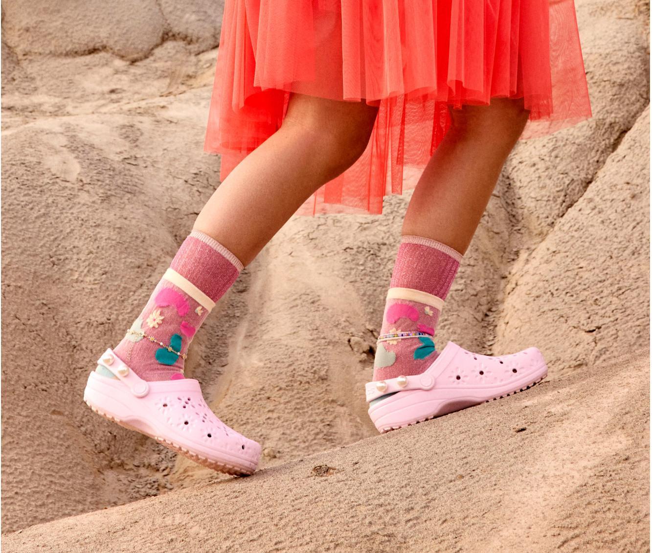 Women's Crocs Classic Floral Cutout Clogs Product Image