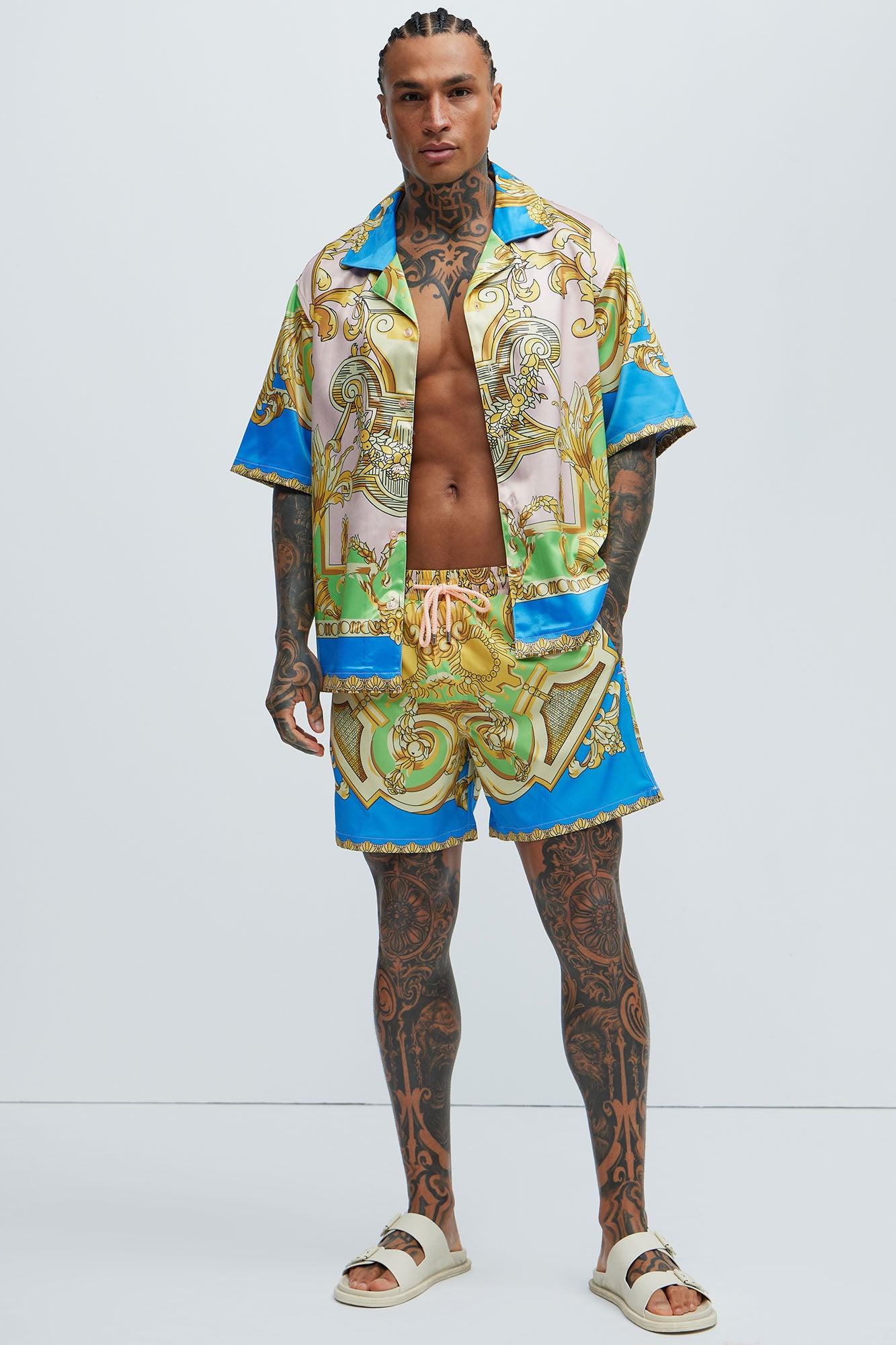 Tivoli Baroque Swim Mid Trunk - Multi Color Product Image