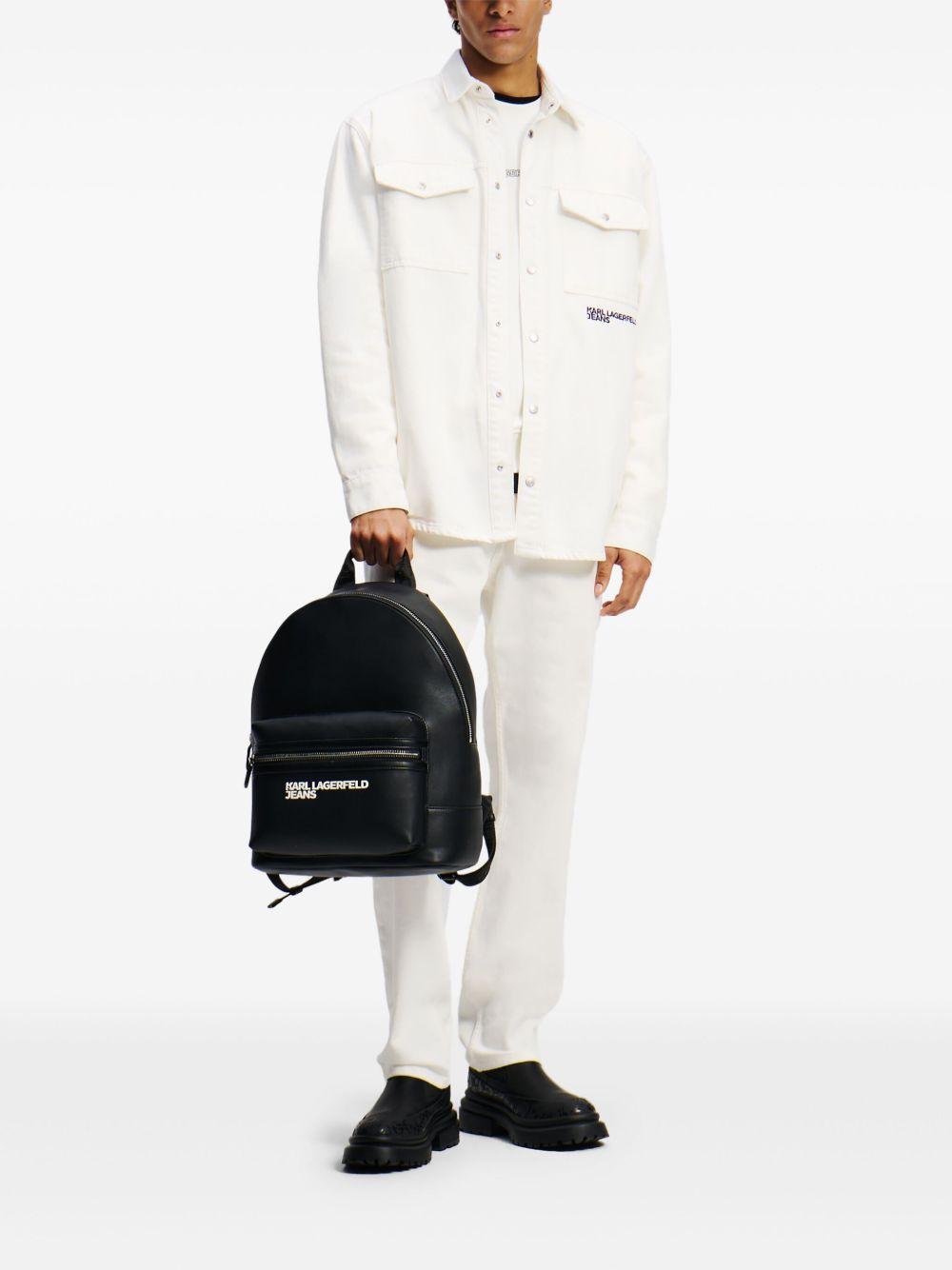 Karl print denim overshirt Product Image