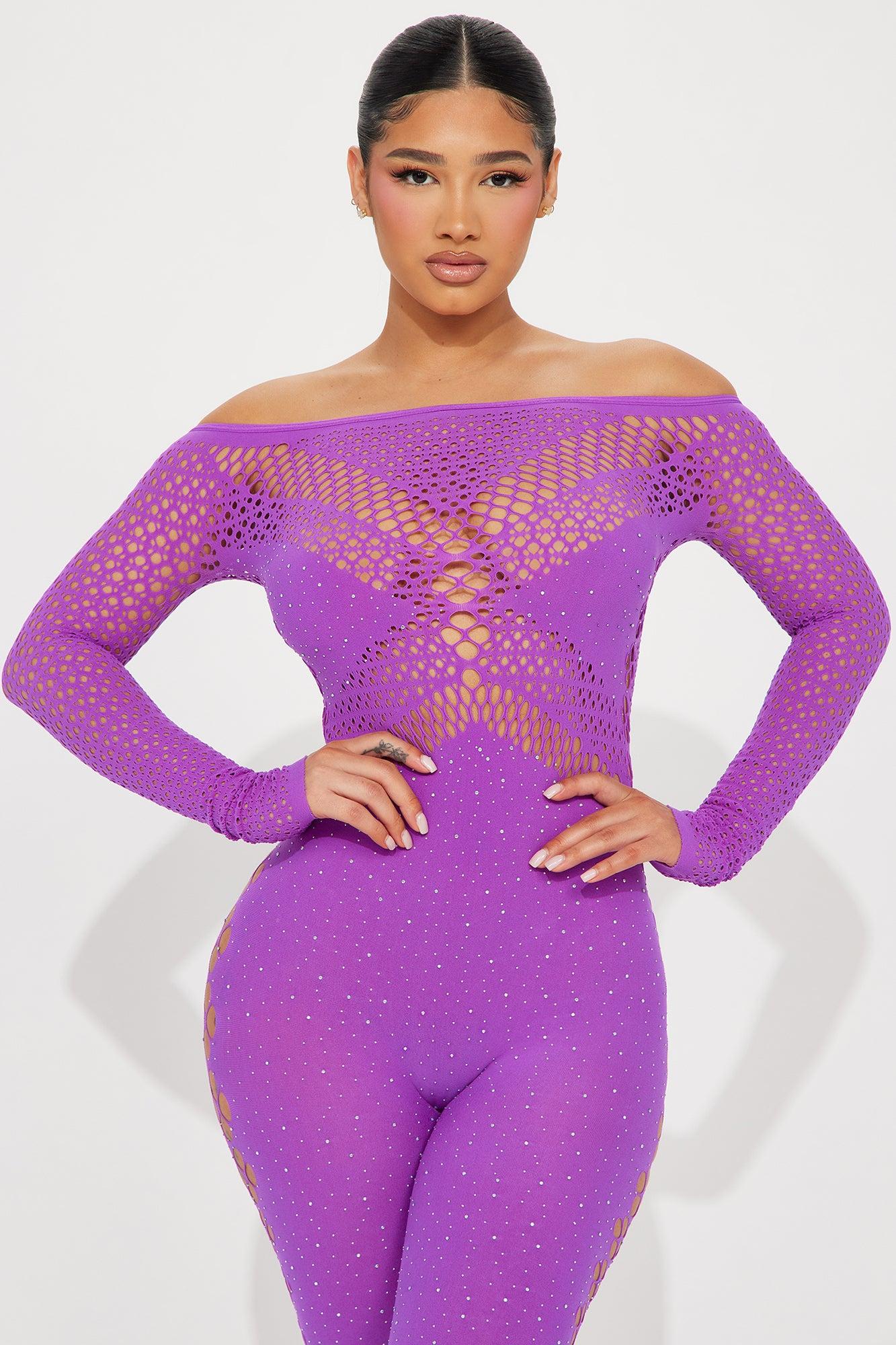 The Way You Sparkle Seamless Jumpsuit - Purple Product Image