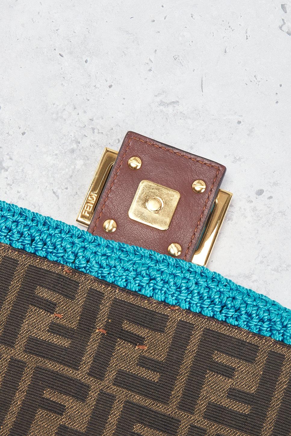 Fendi Raffia Crochet Baguette Shoulder Bag FWRD Renew Product Image