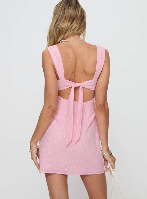 Anyone But You Mini Dress Pink Product Image