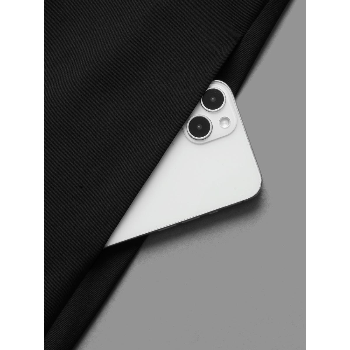 Plus Size Suit Collar Metal Detail Midi Dress Black Women At the Office Overlapping Suit Collar Long Sleeve Curvy BloomChic 28/5X Product Image