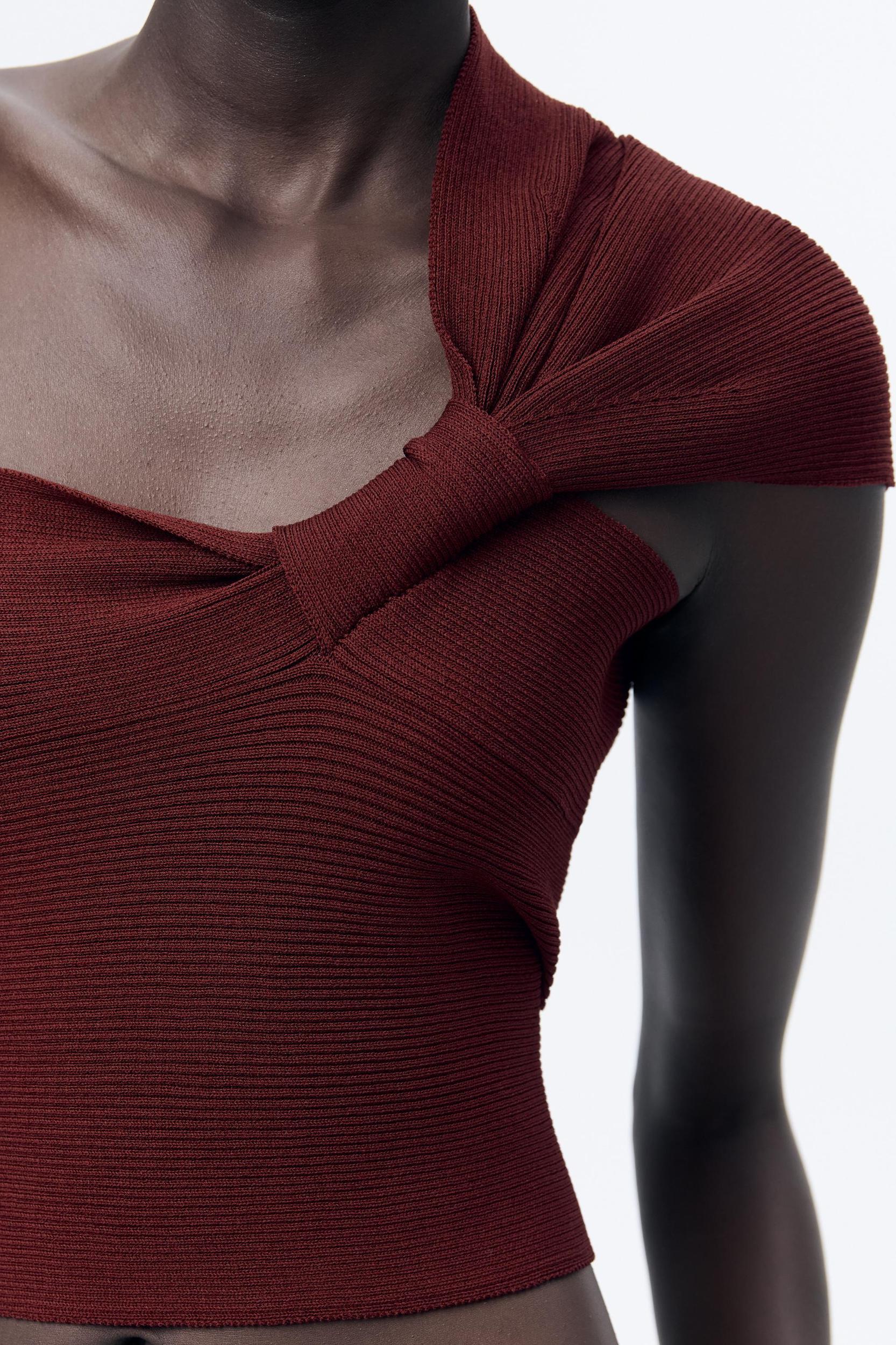 ASYMMETRICAL KNIT TOP Product Image